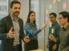 Consultant leading workshop with colleagues and sticky notes — Professional Services SEO.