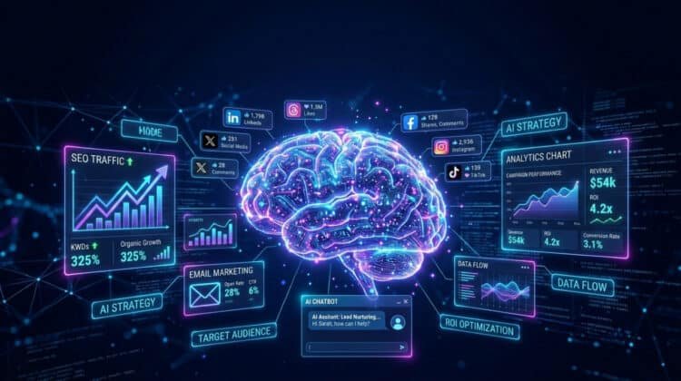 Artificial intelligence transforming digital marketing in 2026 with AI-powered SEO and automation