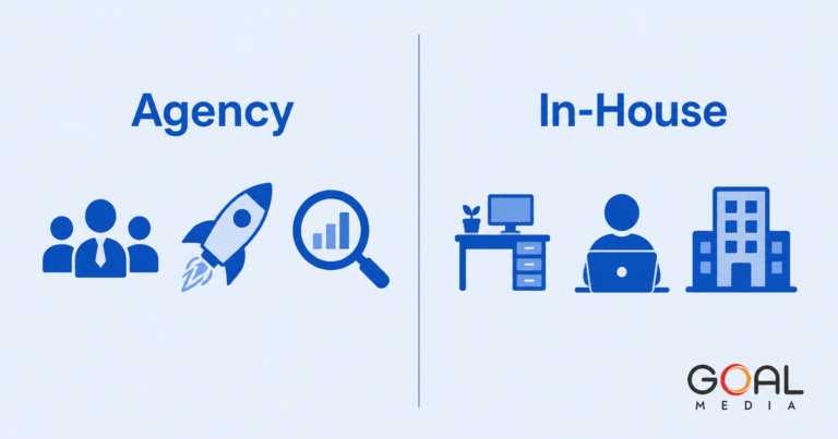 Content marketing agency vs in-house team comparison