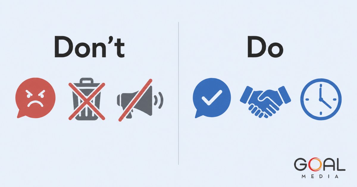 How to respond to negative reviews